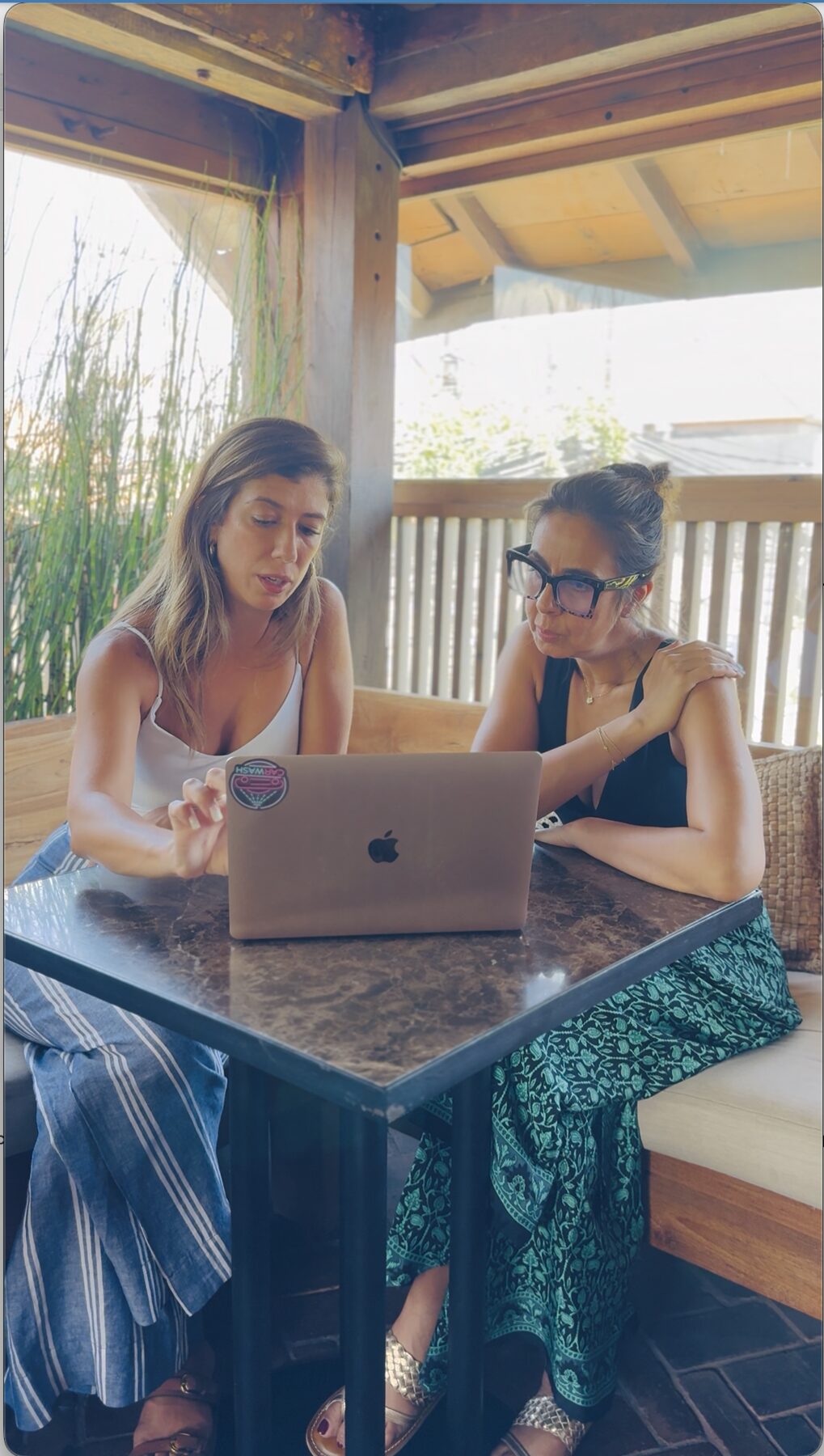 Meg Ivens working with a founder